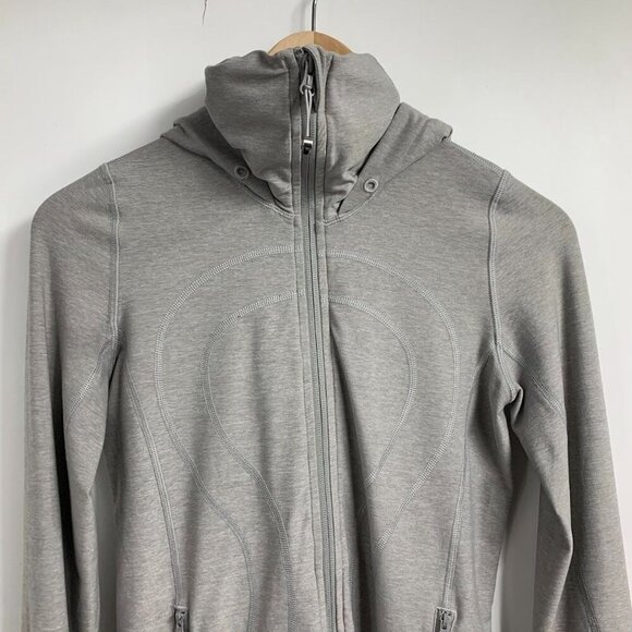 Lululemon Women's In Stride Full Zip Thumbholes‎ Sweatshirt Hoodie Size 2 - Picture 5 of 12
